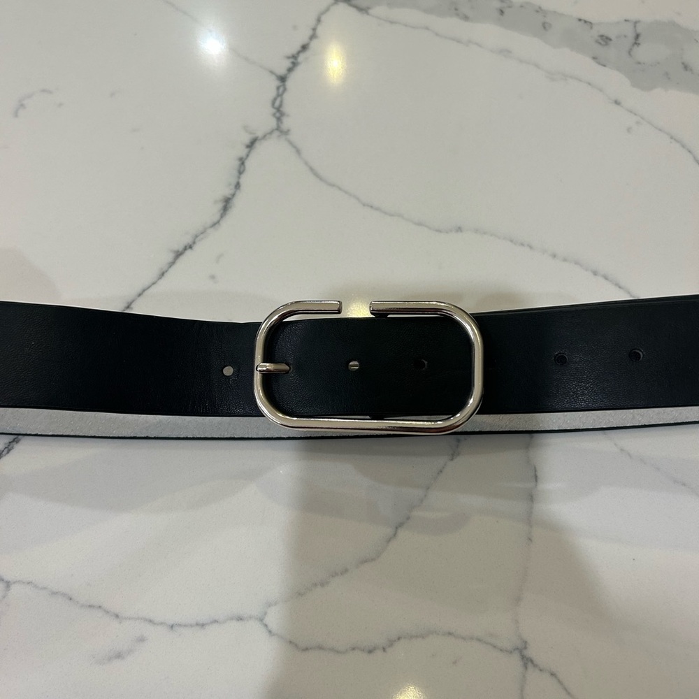 White House Black Market Black and Silver Belt